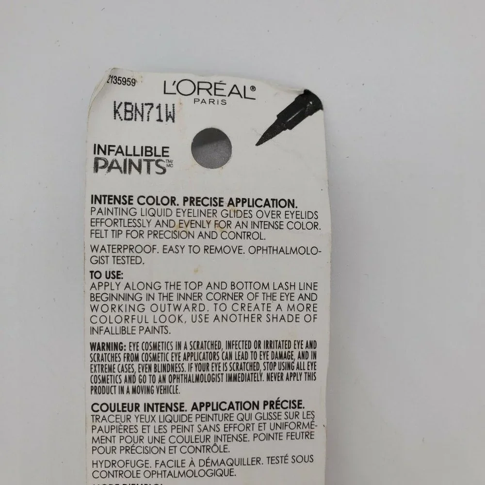 NEW‎ L'Oreal Paris Infallible Paints Liquid Eyeliner #310 White Party